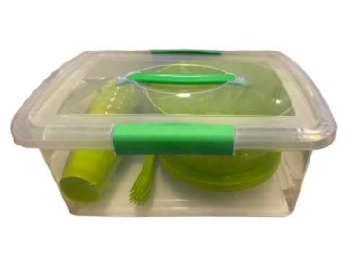 Набор для пикника Vanilla на 4 персоны (14пр) фисташка (то)