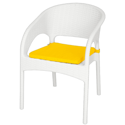 Подушка для кресла Rattan Ola Dom 400х480х30мм (желтый)