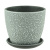 Горшок бутон Муар серый N3 d17см