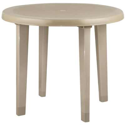 Стол круглый DeForma D860 мм сливочный латте (то)