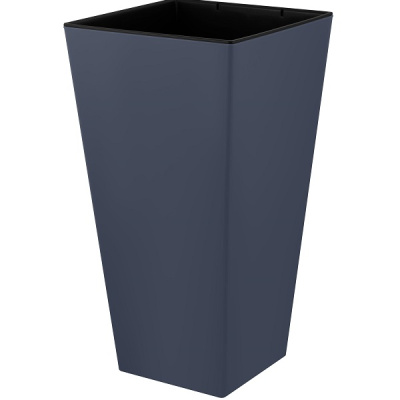 Горшок для цветов London CUBE 34л c дренаж. вставкой 19л вулканический серый