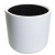 Горшок Лион 9л с черной вкладкой Белый