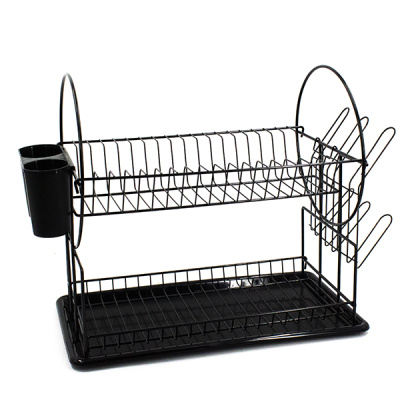 Сушилка для посуды металлическая 2-х ярусная 50*24*36см