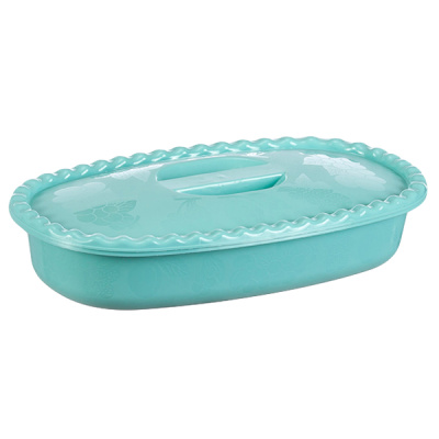 Миска прямоугольная 2.7л. с крышкой (то)