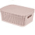 Корзина прямоугольная Ajur 11л (380х270х143мм)(с крышкой) бежевый топаз (то)