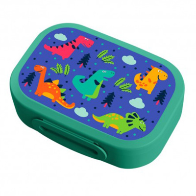 Ланч-бокс с декором 0,98л (зеленый) (то)