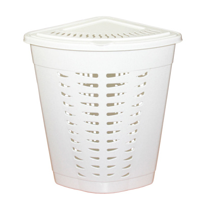 Корзина для белья угловая 45л. (белый)(то)