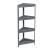 Этажерка угловая VIKEA 4-х ярусная (серый) (то)