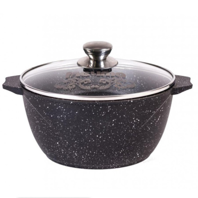 Кастрюля  индукционная 3л АП Гранит black. Induction Pro   43802И