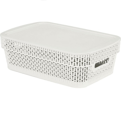 Корзина прямоугольная Ajur 3л (281х185х89мм) белое облако (то)