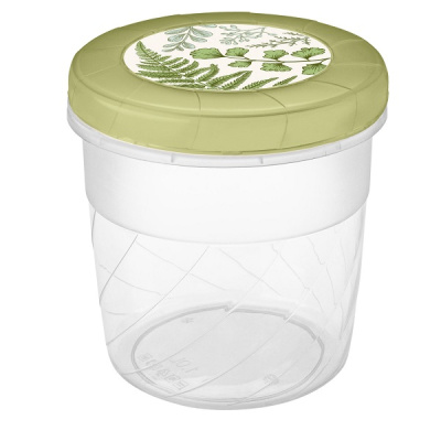 Банка с завинчивающейся крышкой 1л с декором (то)