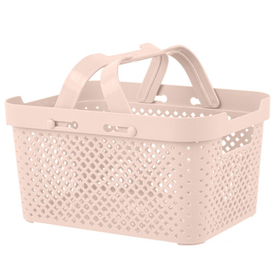 Корзинка Follow Me 260х192х137мм (с руч.) 5л розовый зефир (то)