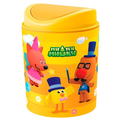 Контейнер для мусора МИ-МИ-МИШКИ 1л (Оранжевый)(то)