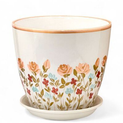 Горшок Роспись бутон прованс 21см (РС173/4)