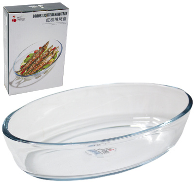 Форма для запекания стеклянная 17*25*6см (овальная)
