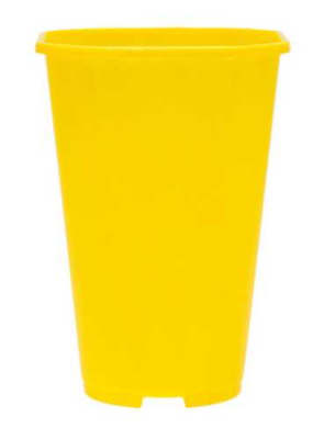Горшок "Роза", D14,  2л желтый без поддона (то)