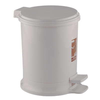 Ведро для мусора педальное 7л (белый)
