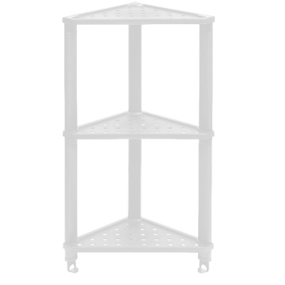 Полка угловая VIKEA подвесная 3-х ярусная (белый) (то)