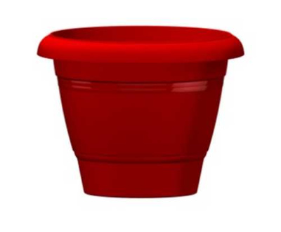 Горшок "Фестона", D17, с поддоном 1,6л красный (то)