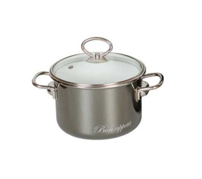 Кастрюля цил. 2 л "Bon appetit"  мокр.асфальт
