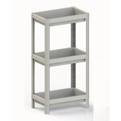 Этажерка 3-х секц. Kleo 365х230х700мм (бежевый)(то)