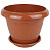 Горшок "Фестона", D25, с поддоном 4,6л терракотовый (то)