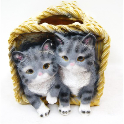 Кашпо "Котята в корзинке"