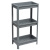 Этажерка широкая VIKEA 3-х ярусная (серый) (то)