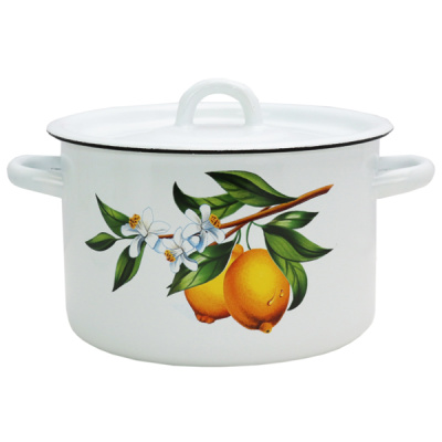 Кастрюля эмал цил Лимоны 4,5л