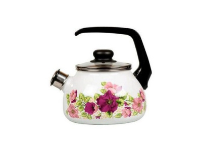 Чайник 3л. со свистком .VIOLETTA БЕЛЫЙ сфер