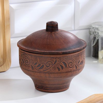 Кастрюлька "Вьюнок" 0,9 л, высота- 9см, ширина - 14 см