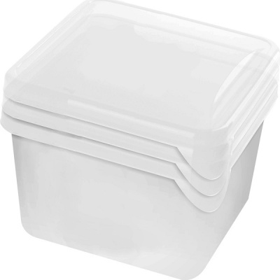 Набор конт. д/заморозки "FROZEN" 0,45л квадр. прозрачный (то)