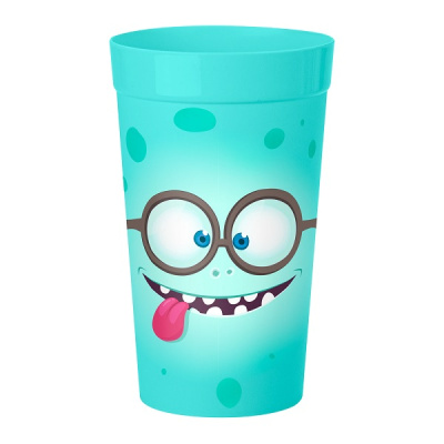 Стакан детский с декором 380мл (Голубой)(то)