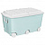 Ящик для игрушек на колесах 66,5л, 685х395х385мм (светло-голубой) (то)