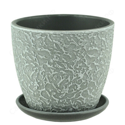 Горшок бутон Муар серый N3 d17см