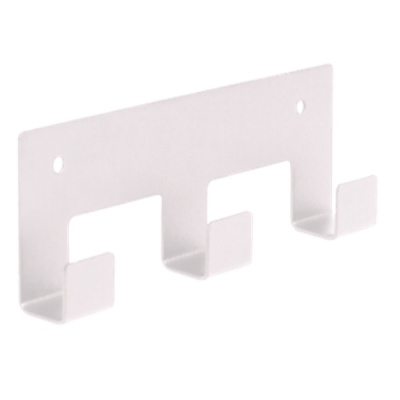 Вешалка настенная 3 крючка на холдере (белый) (хпп) (то)