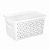 Корзина "Мираж"  290х190х150мм (с крышкой) (белый) (то)