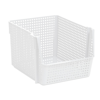 Корзинка "Лофт" 10л 294х250х180мм (белая) (то)