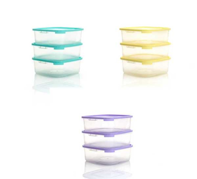 Комплект контейнеров для СВЧ (3шт) КАСКАД 1,4л квадратный