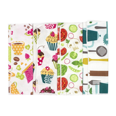 Салфетка микрофибра 30*30см, с рисунком 600шт в коробке