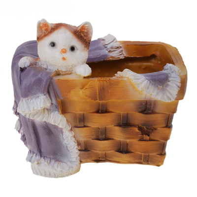 Кашпо "Кошка в лукошке"