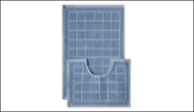 Комплект ковриков из хлопка PAMUKLU синий  из 2- шт  50х80,50х40  L CADESI Турция 