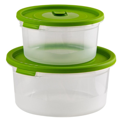 Комплект контейнеров для СВЧ (2шт) 0,4+0,8л круг. с клапаном (то)