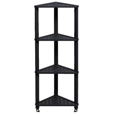 Полка угловая VIKEA подвесная 4-х ярусная (черный) (то)