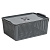 Корзинка "Лофт" 13л 395х272х165мм с крышкой (серый) (то)