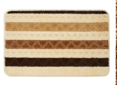 Коврик для ванной L'CADESI Marathon, 50х80, Geometrik, бежевый, Турция