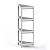 Этажерка 4-х секц. угловая Kleo 442х330х1000мм (белый)(то)