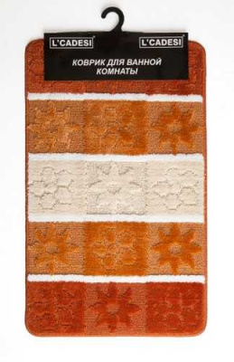 Коврик из полипропилена на латексной основе, "L'CADESI MULTI", 60х100см, терракотовый