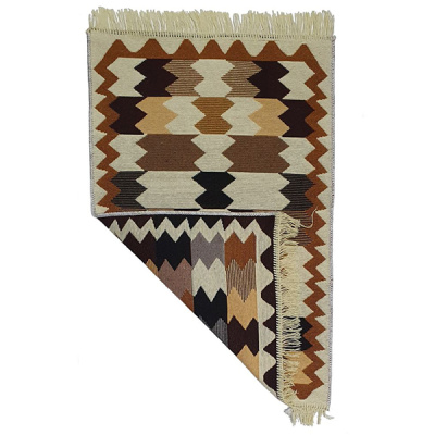 Коврик из хлопка  KILIM GOLD 80х150 серый-черный, Турция