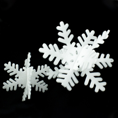 Декоративное украшение  СНЕЖИНКИ 12/17/20см L-65см